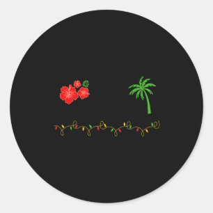 Mele Kalikimaka Trocal Christmas Hawaiian Xmas  Classic Round Sticker