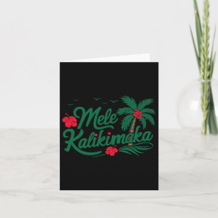 Mele Kalikimaka Tropical Christmas Hawaiian Hawaii Card