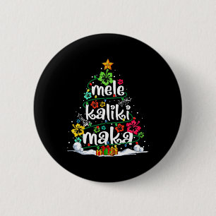 Mele Kalikimaka Tropical Christmas Hawaiian Santa 6 Cm Round Badge