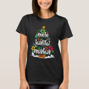 Mele Kalikimaka Tropical Christmas Hawaiian Santa T-Shirt