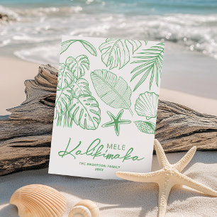 Mele Kalikimaka Tropical Christmas Holiday Card