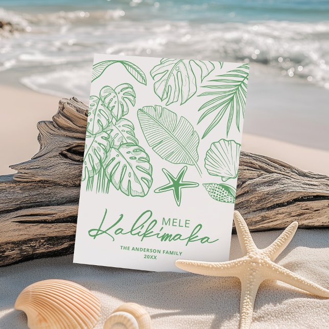 Mele Kalikimaka Tropical Christmas Holiday Card (Creator Uploaded)