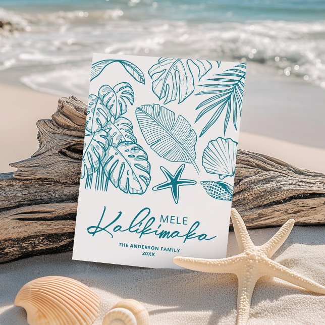 Mele Kalikimaka Tropical Christmas Holiday Card (Creator Uploaded)