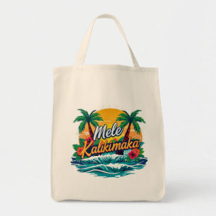 Mele Kalikimaka Tropical Christmas Tote Bag