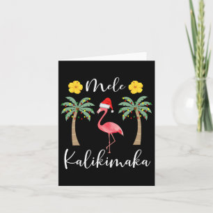 Mele Kalikimaka Tropical Hawaiian Christmas Flamin Card
