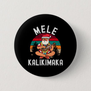 Mele Kalikimaka Tropical Hawaiian Merry Christmas 6 Cm Round Badge
