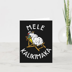 Mele Kalikimaka Tropical Snowman Hawaiian Merry Ch Card