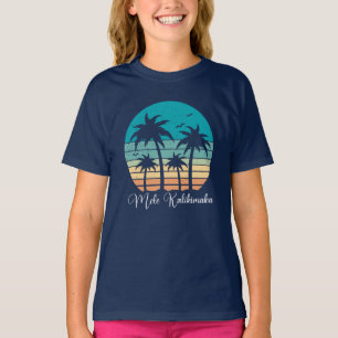 Mele Kalikimaka Tropical Sunset Christmas Kids T-Shirt