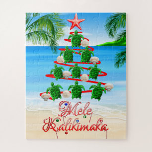 Mele Kalikimaka Turtles Jigsaw Puzzle