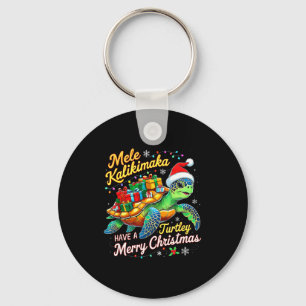 Mele Kalikimaka Turtley Have A Merry Christmas Key Ring
