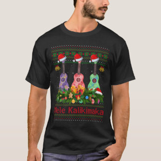 Mele Kalikimaka Ukulele Guitar Ugly Xmas Sweaters 