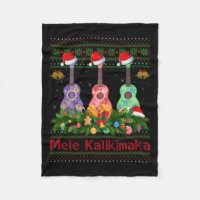 Mele Kalikimaka Ukulele Guitar Ugly Xmas Sweaters 