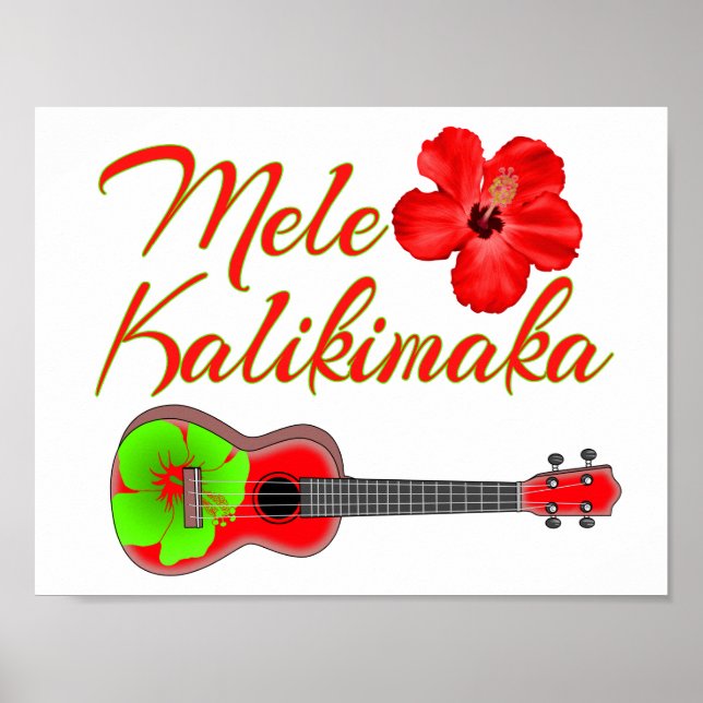 Mele Kalikimaka Ukulele Poster (Front)