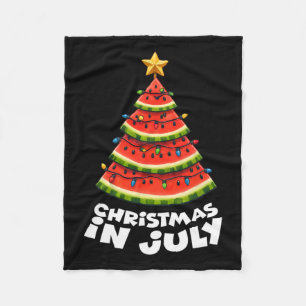 Mele Kalikimaka Water Melon Xmas Tree Christmas In Fleece Blanket
