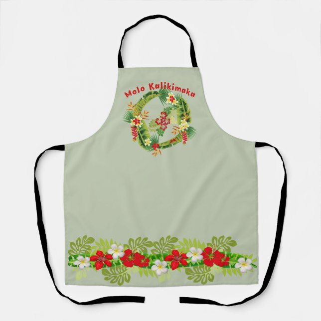 Mele Kalikimaka Wreath Apron (Front)