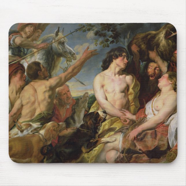 Meleager and Atalanta (oil on canvas) Mouse Mat (Front)
