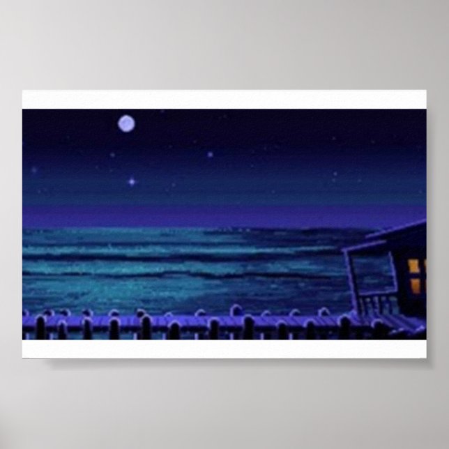 Melée night dock  Monkey island Poster (Front)