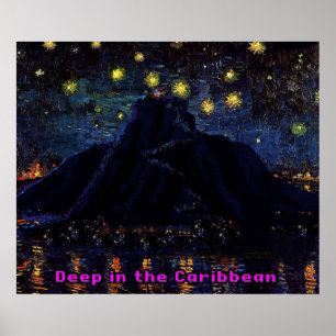 Melee Starry Night 2  Starry Night over the Island Poster