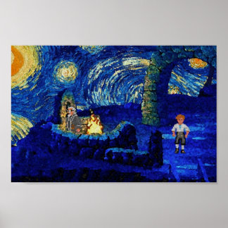 Melee Starry Night TShirts Gadgets Face Masks Poster