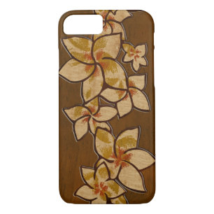 Melia Hawaiian Plumeria Faux Wood iPhone 8/7 Case