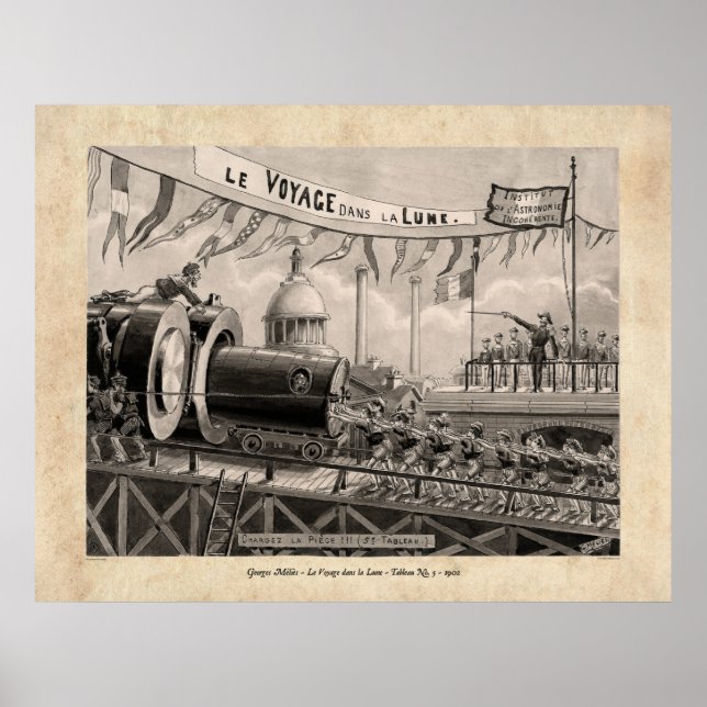 Méliès Le Voyage dans la Lune Tableau 5 Poster  (Front)