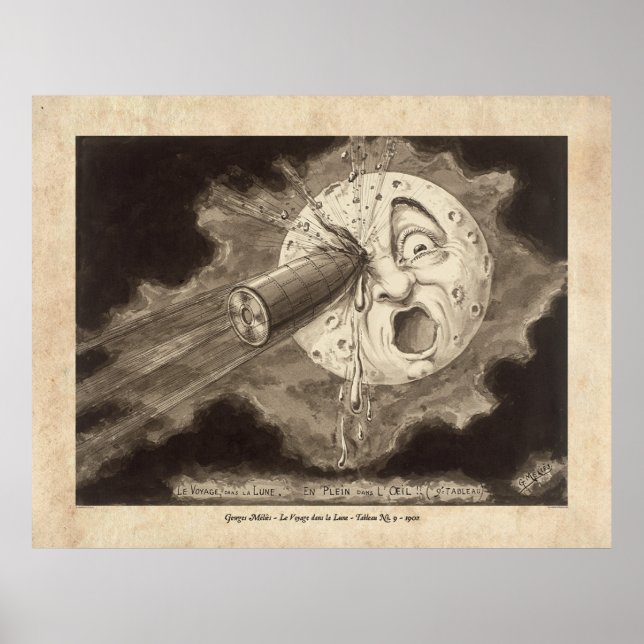 Méliès Le Voyage dans la Lune Tableau 9 Poster  (Front)