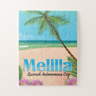 Melilla Spanish Autonomous City Travel poster. Jigsaw Puzzle