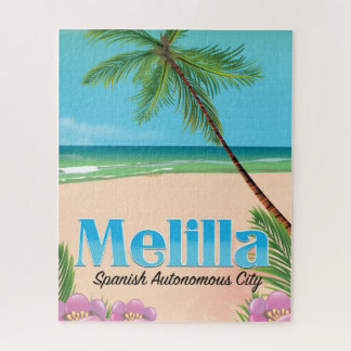 Melilla Spanish Autonomous City Travel poster. Jigsaw Puzzle