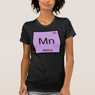 Melina Name Chemistry Element Periodic Table T-Shirt
