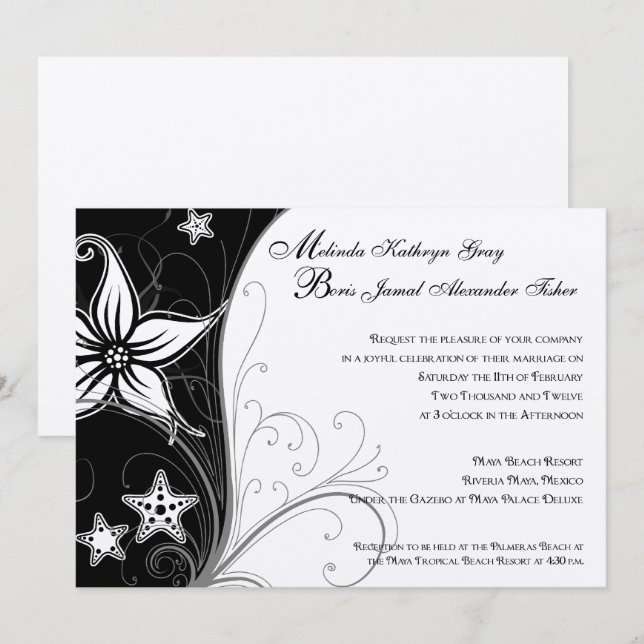 Melinda & Boris Wedding Invites (Front/Back)