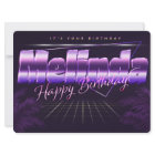 Melinda Name First name pura retro card Birthday