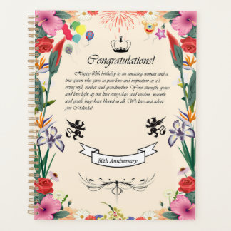 Melinda's 80th Birthday  Greeting Card Planner