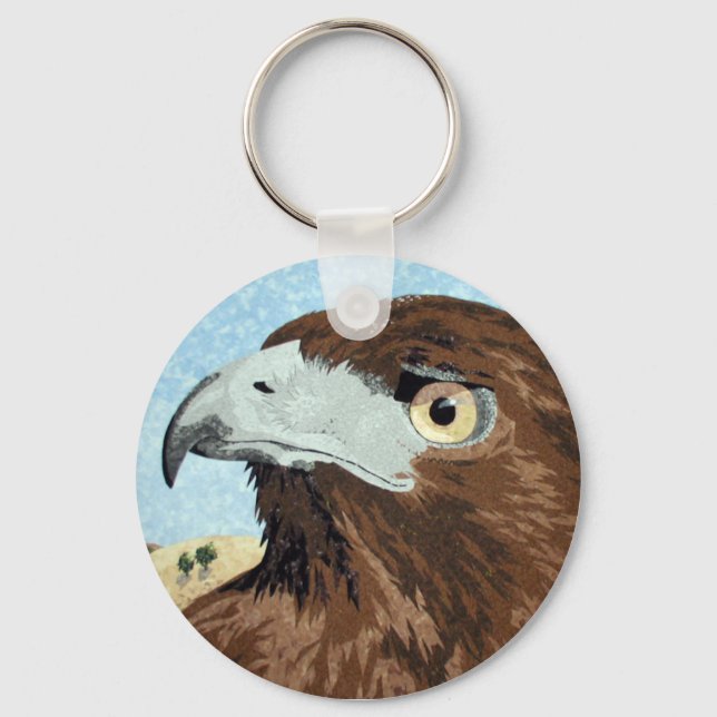Melinistic Red-tail- textile Key Ring (Front)