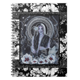 Melinoe goddess dog raven by Renee Lavoie Notebook