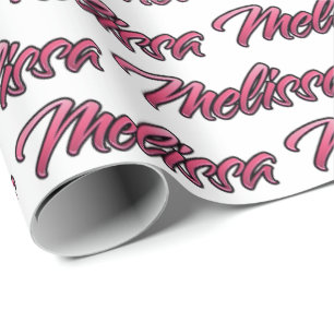 Melissa faded pink personalized gift paper
