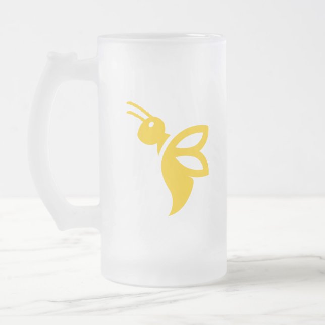 Melissa Frosted Glass Beer Mug (Left)