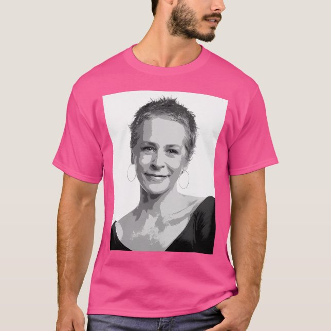Melissa Mcbride Black  White Pop Art Portrait Pain T-Shirt (Front)