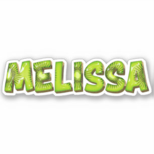 Melissa Name Kiwi Design Sticker