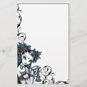 "Melita" Goth Tribal Fusion Dancer Art Stationery