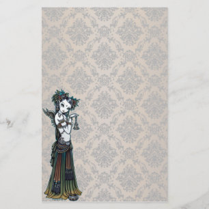 "Melita" Goth Tribal Fusion Dancer Art Stationery