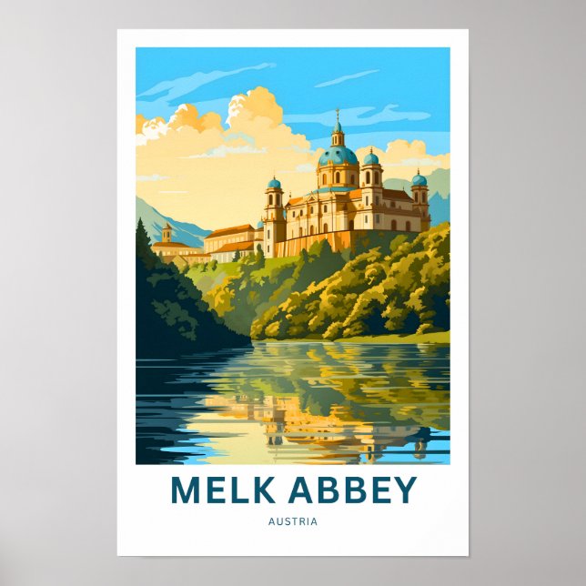Melk Abbey Austria Travel Print (Front)
