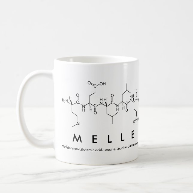 Melle peptide name mug (Left)