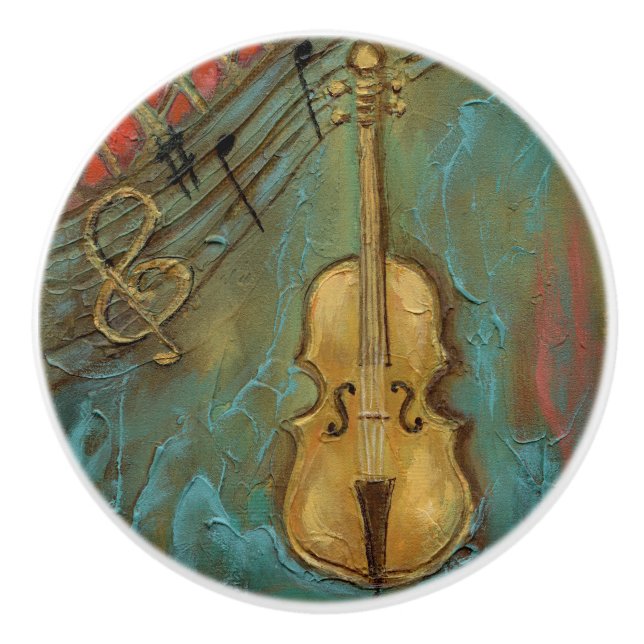 "Mello Cello" Ceramic Knob (Front)