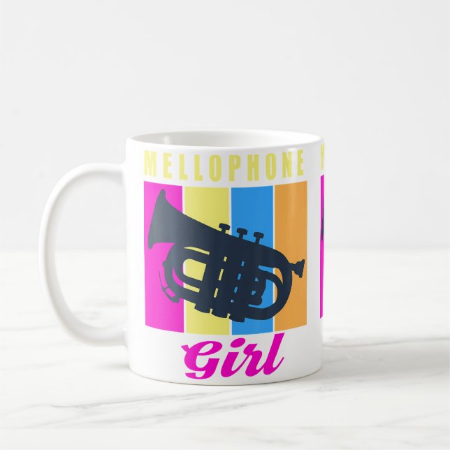 Mellophone Girl Funny Marching Band Orchestra Wome Coffee Mug (Left)