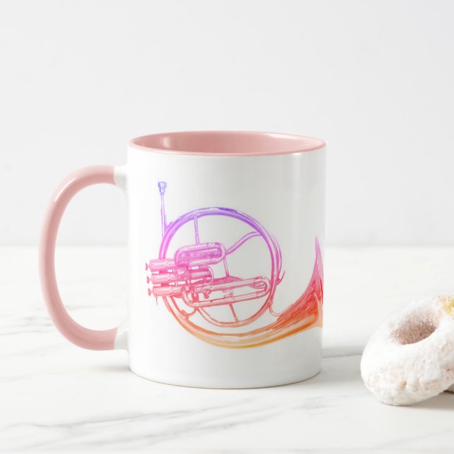 Mellophone / Horn / French Horn / Eb Horn Mug (With Donut)