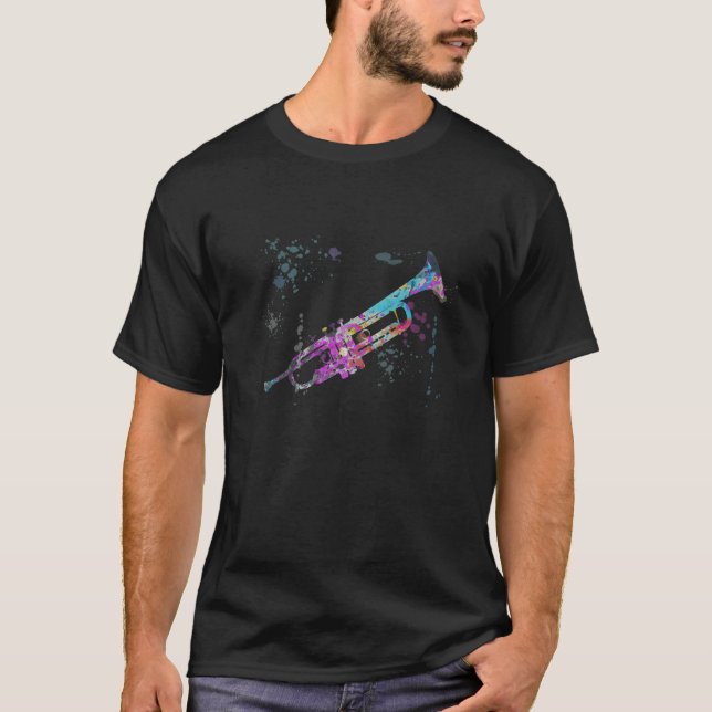 Mellophone Instrument Silhouette Mellophones   T-Shirt (Front)