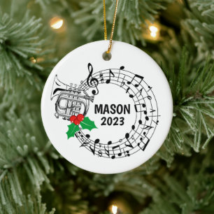 Mellophone Marching Band Christmas Ornament