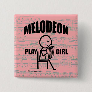 Mellophone Play Girl 15 Cm Square Badge