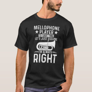 Mellophone Player Save Time Mellophonist T-Shirt