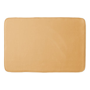 Mellow Apricot Solid Plain Colour. Bath Mat